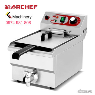 Bếp chiên nhúng công nghiệp đơn model EF-161V, dung tích 16L, công suất 3.25kW, temp limiter+micro switch+power switch