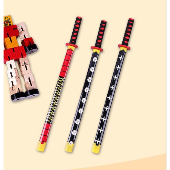 Đạo cụ cosplay kiếm gỗ Kimetsu No Yaiba