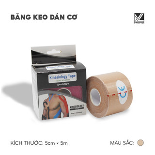 Băng keo dán cơ thể thao hỗ trợ cơ bắp giảm đau khi vận động phù hợp chơi bóng rổ, pickleball