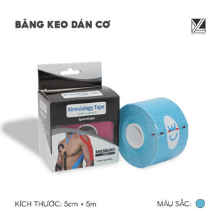 Băng keo dán cơ thể thao hỗ trợ cơ bắp giảm đau khi vận động phù hợp chơi bóng rổ, pickleball