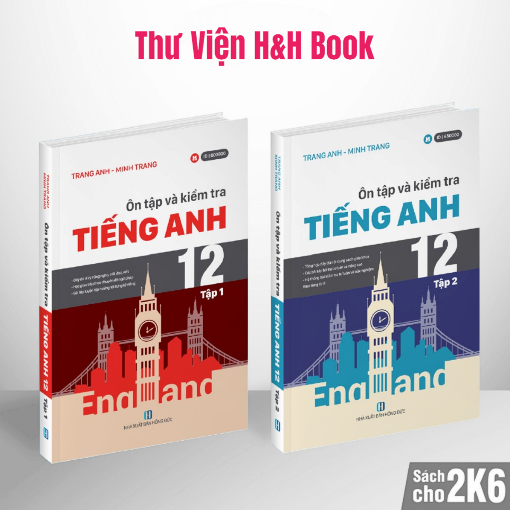 Combo 2 sách Tiếng Anh cô Trang Anh - Ôn tập và kiểm tra Tiếng Anh tập 1 và tập 2