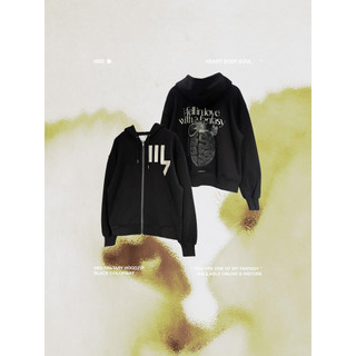 Áo khoác hoodie zip đen HBS FANTASY HOODZIP - BLACK