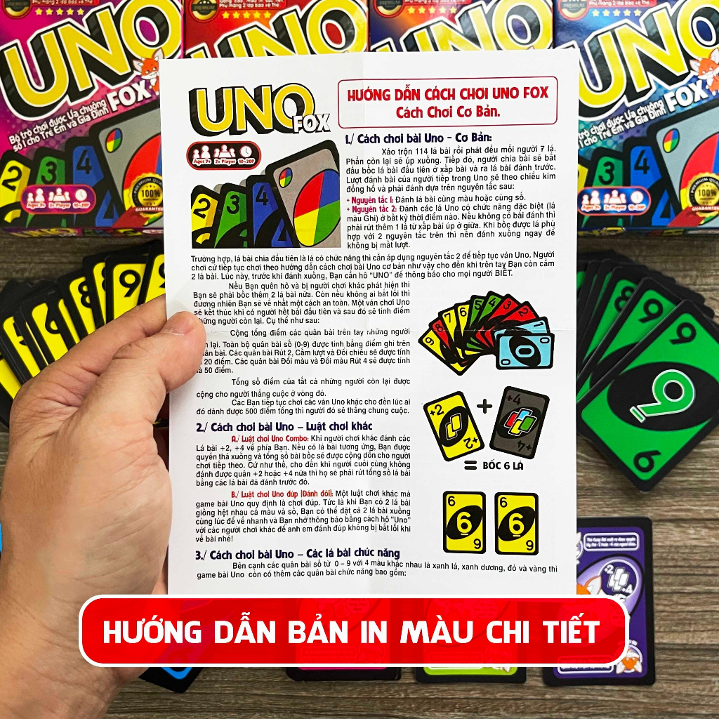 Board game-UNO FOX-Foxi-uno flip-uno kiss-cardgame Uno-trò chơi hay-hài hước-đấu trí đội nhóm