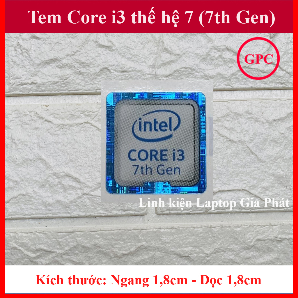 Tem Core i3 Thế Hệ 7 (7th Gen)- màu Xanh