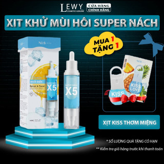 Xịt khử mùi SUPER NÁCH X5 tặng kèm xịt thơm miệng, serum xịt khử mùi hôi nách hôi chân mùi hôi cơ thể toàn thân