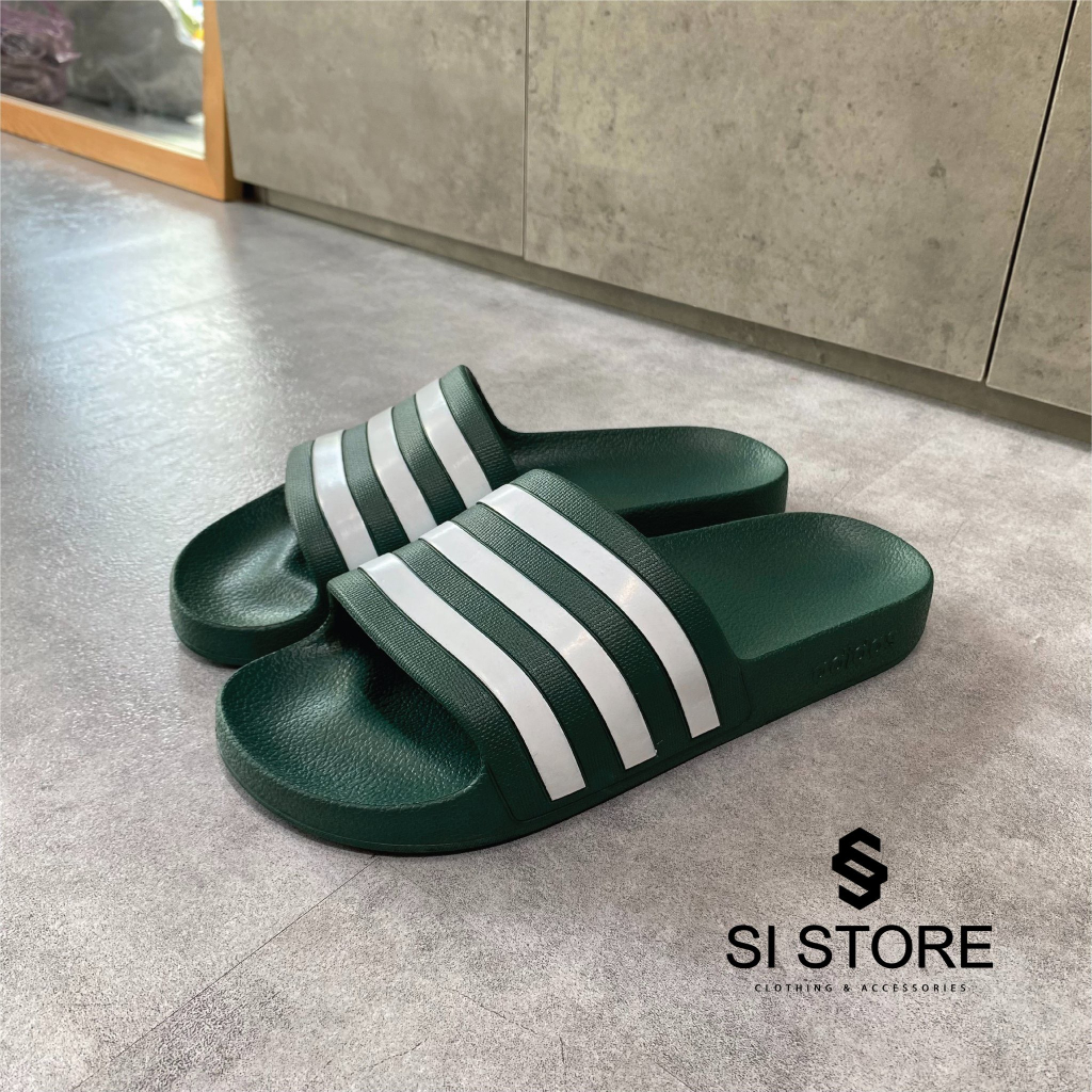 Dép Adidas Adilette Aqua Shower Green / Xanh Hot Hit Best Seller *Chính Hãng*