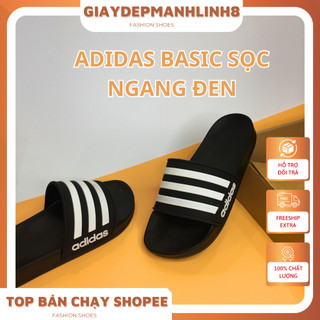 Dép quai ngang 3 sọc thể thao, Dép Adidas đế nhẹ, Adidas 3 soc - Ảnh tự chụp