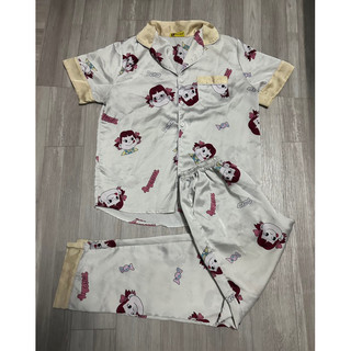 Pijama lụa xước, lụa satin, mango, kaki đồ ngủ pass