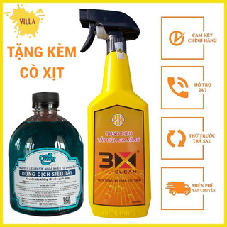 Dung dịch tẩy rửa đa năng 3 xclean và ocean, tẩy nhanh dầu nhớt và các vết rỉ sét ố vàng lâu năm