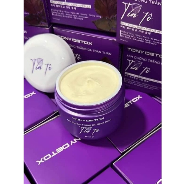 Kem body tía tô dưỡng trắng body - 180gram tonydetox sẵn
