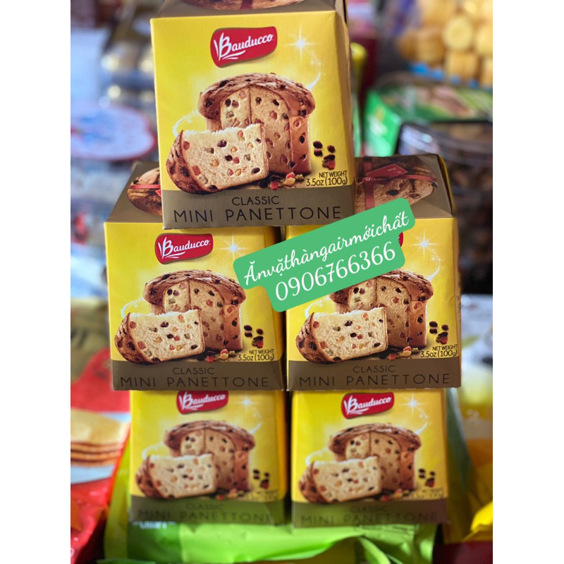 Bánh Bông Lan Mini Bauducco Panettone Hộp 100 gram