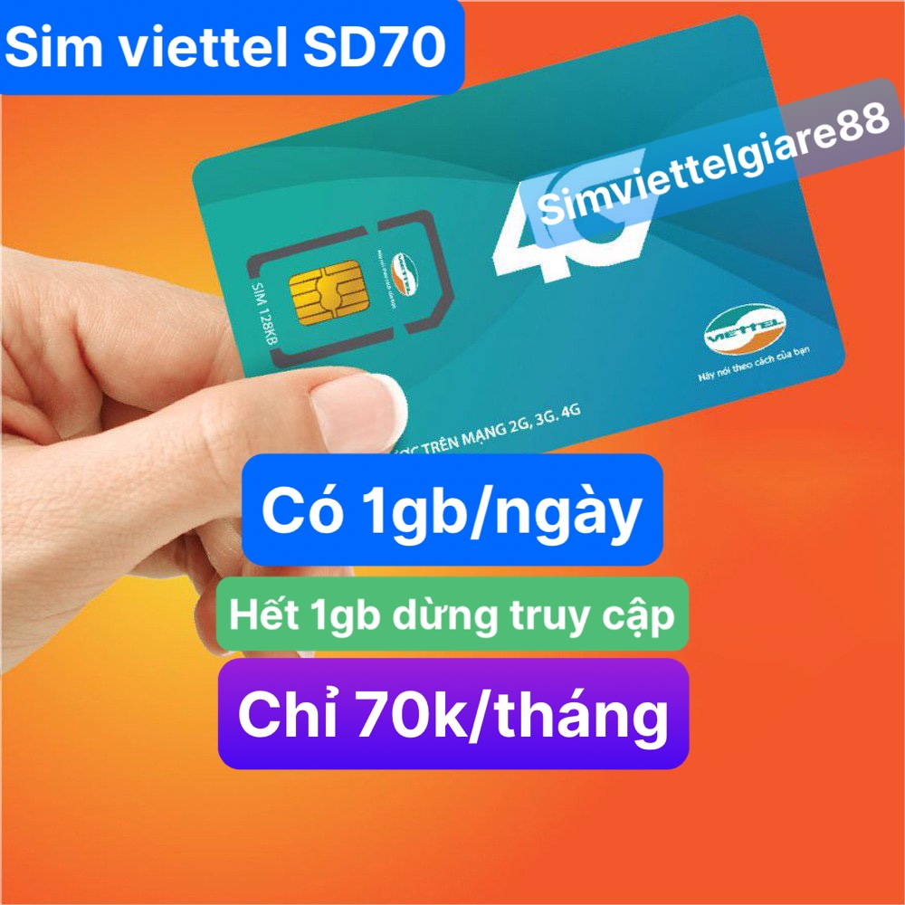 Sim 4g viettel sd135 có 5gb/ngày, Umax70 70gb/tháng, umax50n không giới hạn data, sd70 1gb/ngày, sd90 1,5gb/ngày