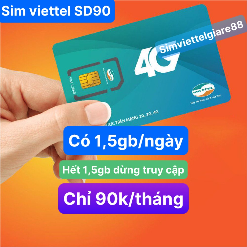 Sim 4g viettel sd135 có 5gb/ngày, Umax70 70gb/tháng, umax50n không giới hạn data, sd70 1gb/ngày, sd90 1,5gb/ngày