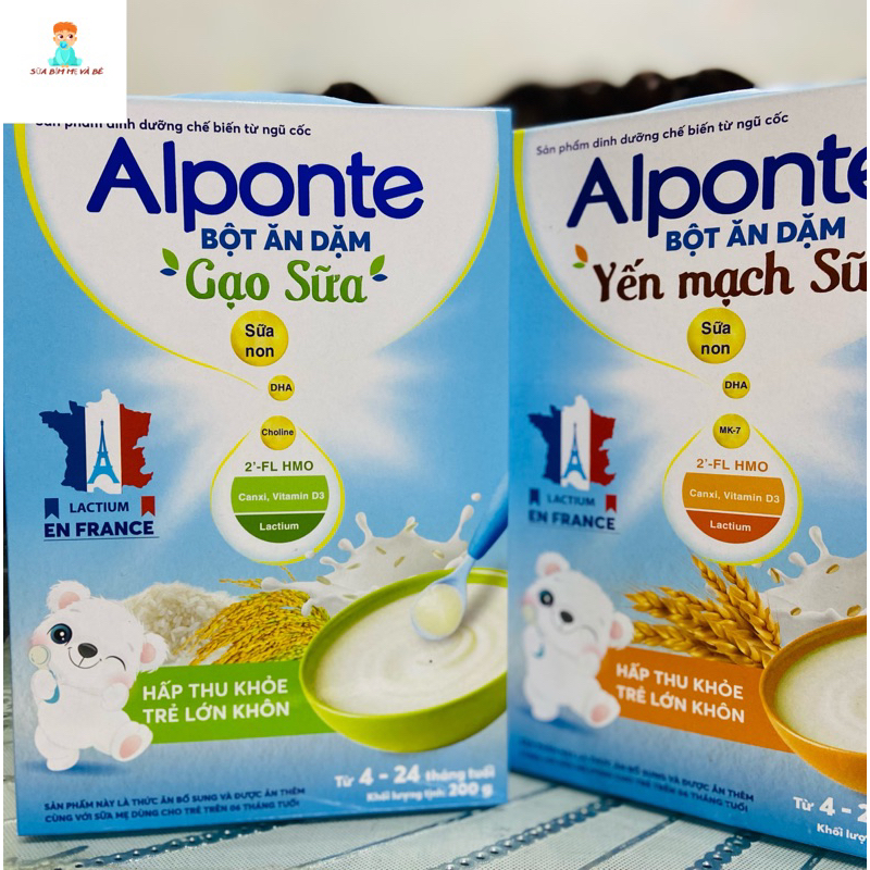 Bột ăn dặm Alponte 200g cho bé từ 4 tháng tuổi