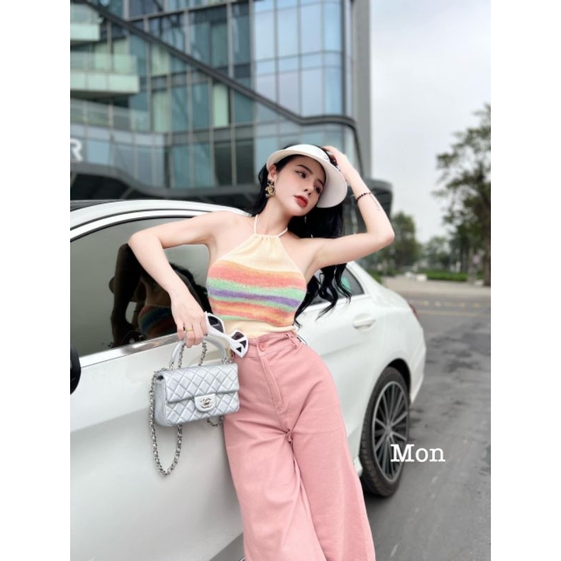 Áo yếm len pha màu hàng QC