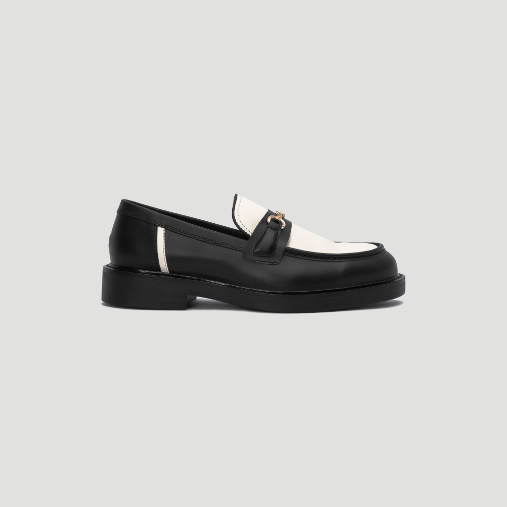 Giày Lười Nam Nữ THEWOLF SEAN MODERN LOAFER - Đen Kem