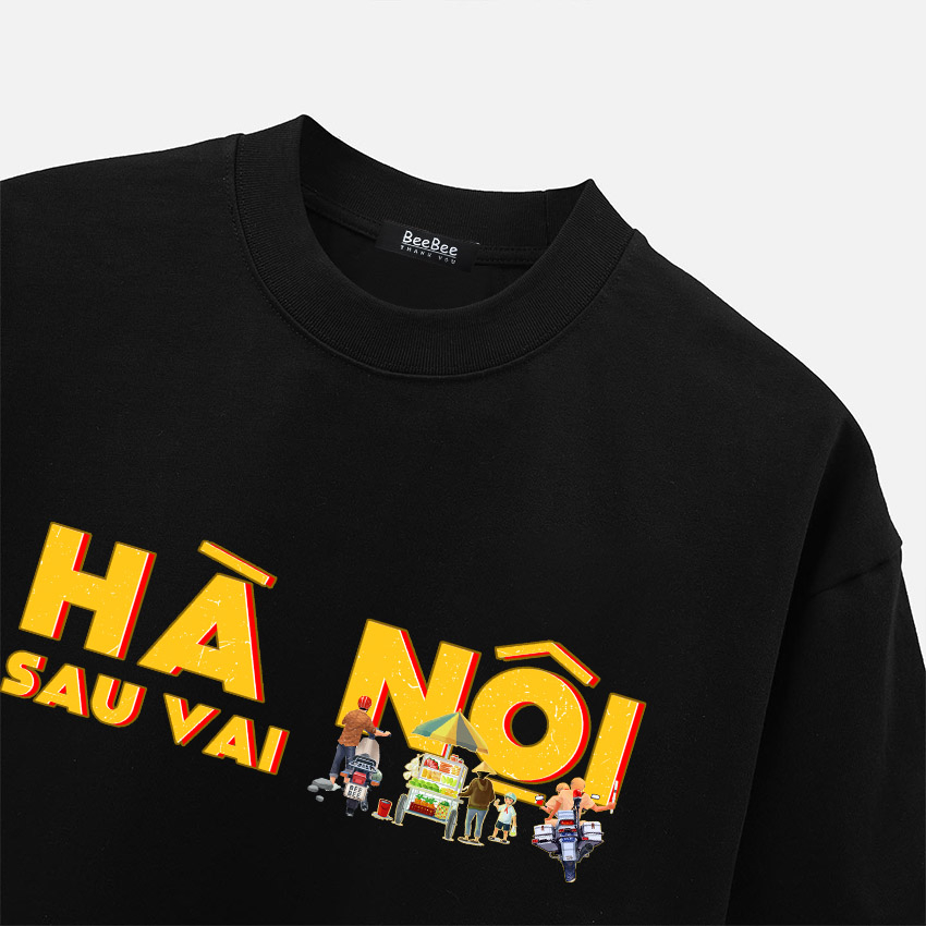 Áo Thun Unisex BEESKY 100% Cotton Hà Nội Sau Vai-HNSV001