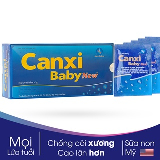 Cốm Canxi Baby New GP 30 gói, dành cho bé còi xương, chậm lớn, biếng ăn, hay ốm vặt, giúp con ăn ngon miệng
