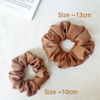 Dây cột tóc Scrunchies handmade vải lụa Ngọc Trai mềm mịn