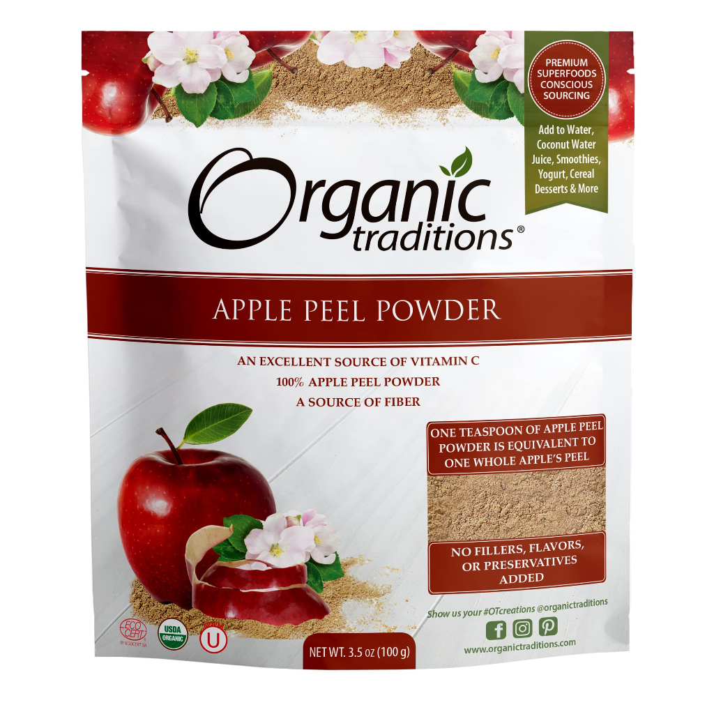 Bột vỏ táo hữu cơ Organic traditions Apple Peel power 100G