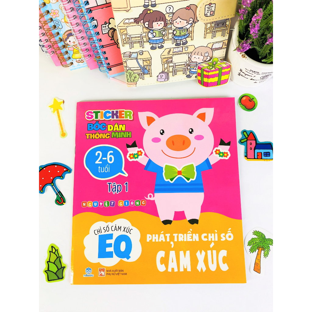 Sách - Combo 3 Quyển Sticker Bóc Dán Thông Minh - Phát Triển Chỉ Số Cảm Xúc EQ - Ndbooks