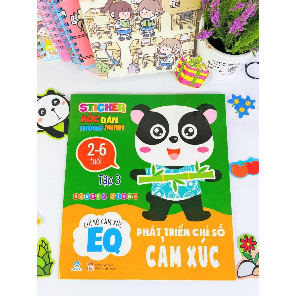 Sách - Combo 3 Quyển Sticker Bóc Dán Thông Minh - Phát Triển Chỉ Số Cảm Xúc EQ - Ndbooks