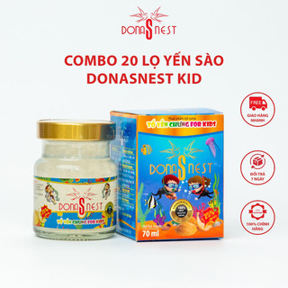 Combo 20 lọ yến sào donasnest kid giúp bé tăng cường trí nhớ kích thích hấp thu dinh dưỡng lọ 70ml