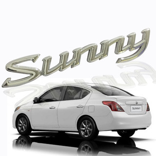 Logo chữ nổi Sunny dán trang trí đuôi xe