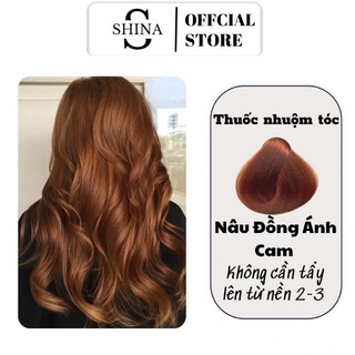 Thuốc nhuộm tóc màu nâu cam đồng, nâu cam đất, nâu đồng ánh cam,thuốc nhuộm tóc không cần tẩy, kem nhuộm tóc tại nhà