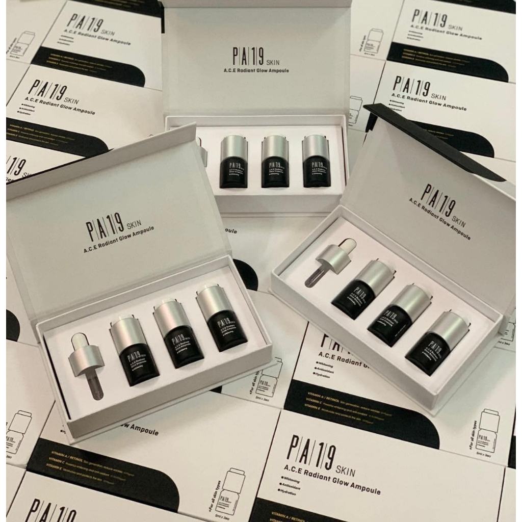 Tinh Chất Dưỡng Trắng PA19 Skin A.C.E Rdiant Glow Ampoule Whitening - Set 3 Chai
