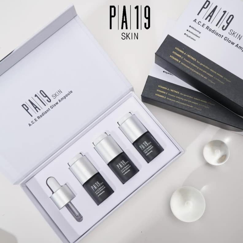 Tinh Chất Dưỡng Trắng PA19 Skin A.C.E Rdiant Glow Ampoule Whitening - Set 3 Chai