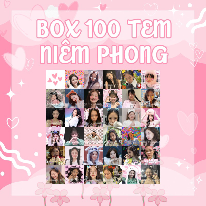 Box mix 100c tem niêm phong BLACKPINK