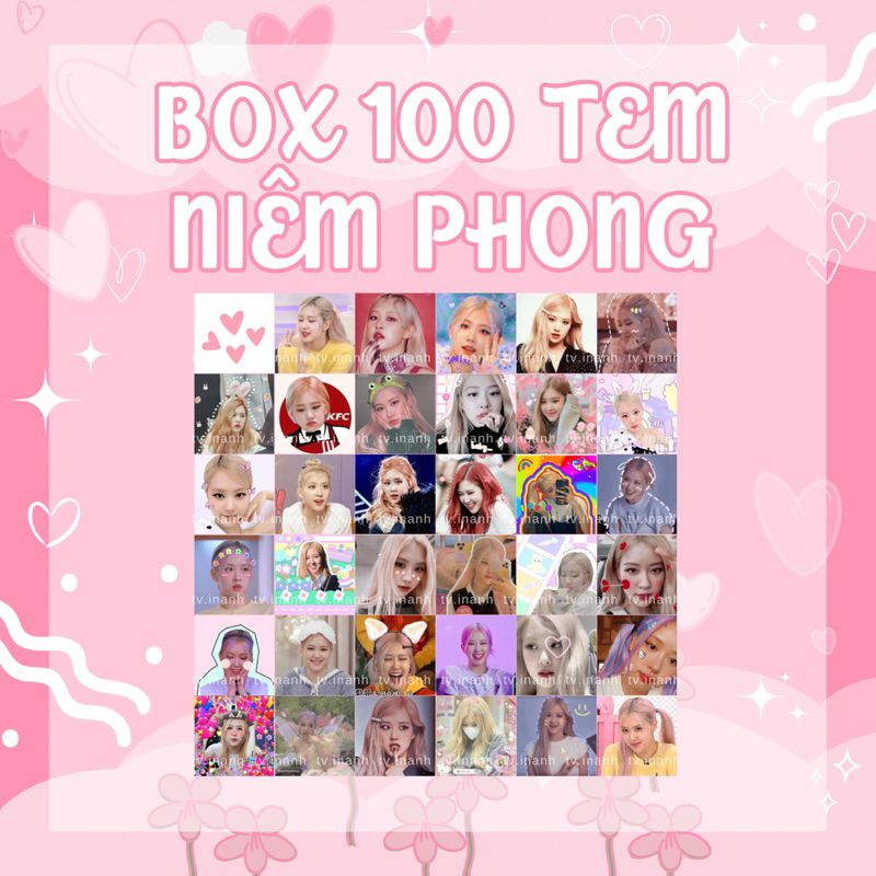 Box mix 100c tem niêm phong BLACKPINK
