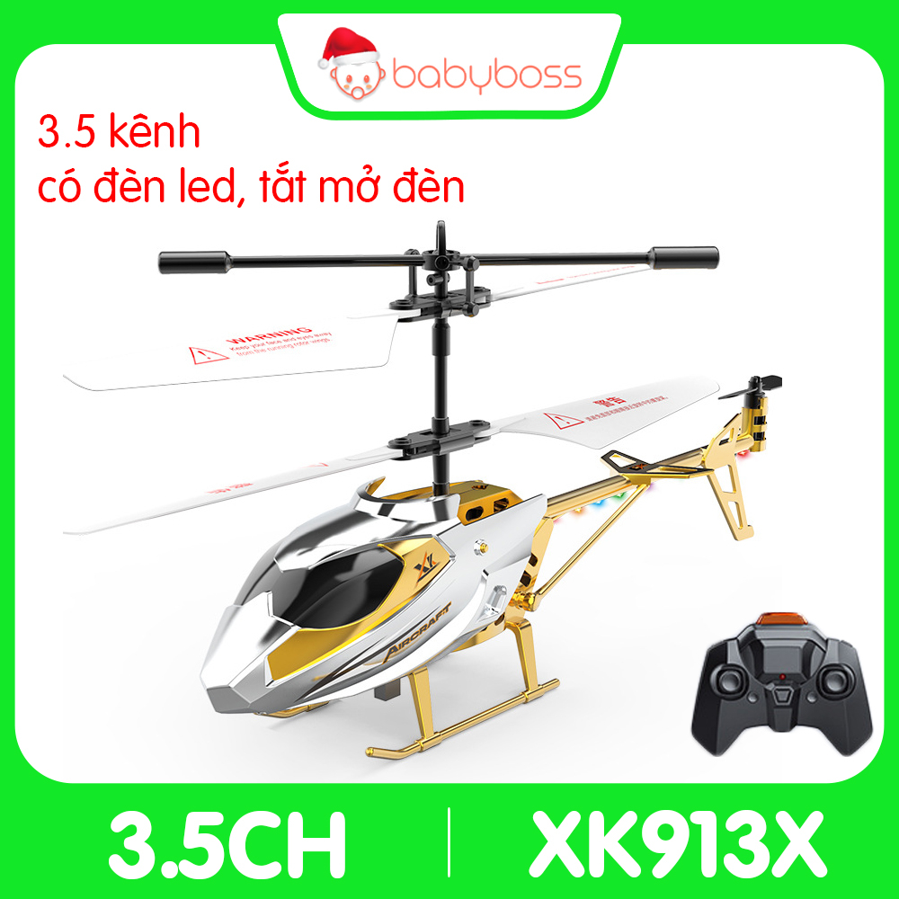 Máy bay trực thăng điều khiển từ xa 3.5ch có đèn led XK913X