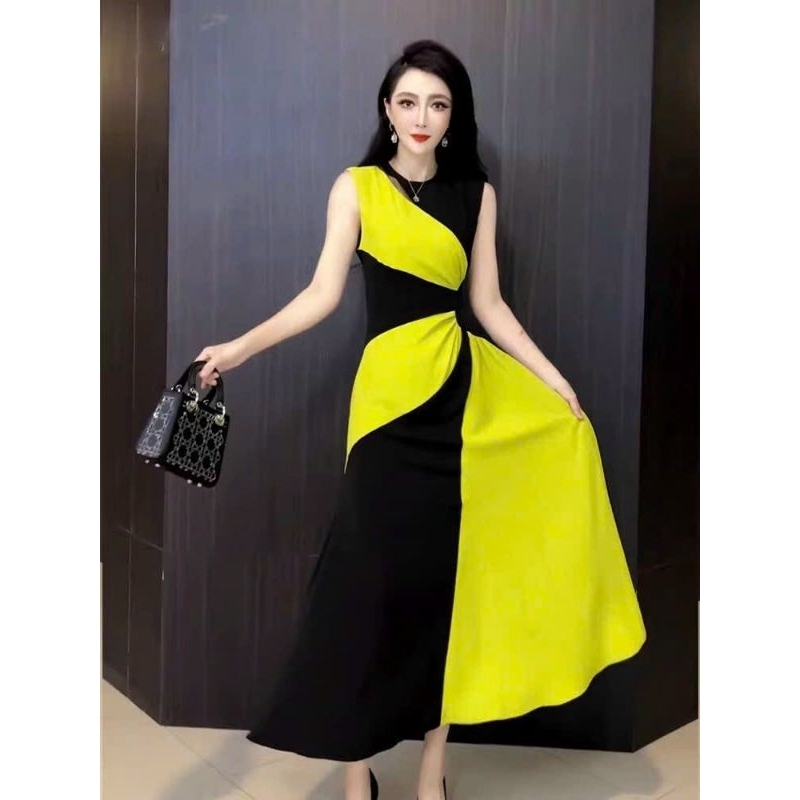 ĐẦM LỤA PHỐI MÀU CAO CẤP