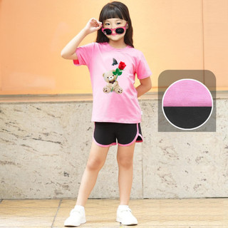 Bộ đồ bé gái 3 màu hình gấu phối cho bé 6kg đên 30kg.BDBG78.