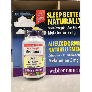 Viên uống hỗ trợ giấc ngủ melatonin 5mg 300 viên của webber canada