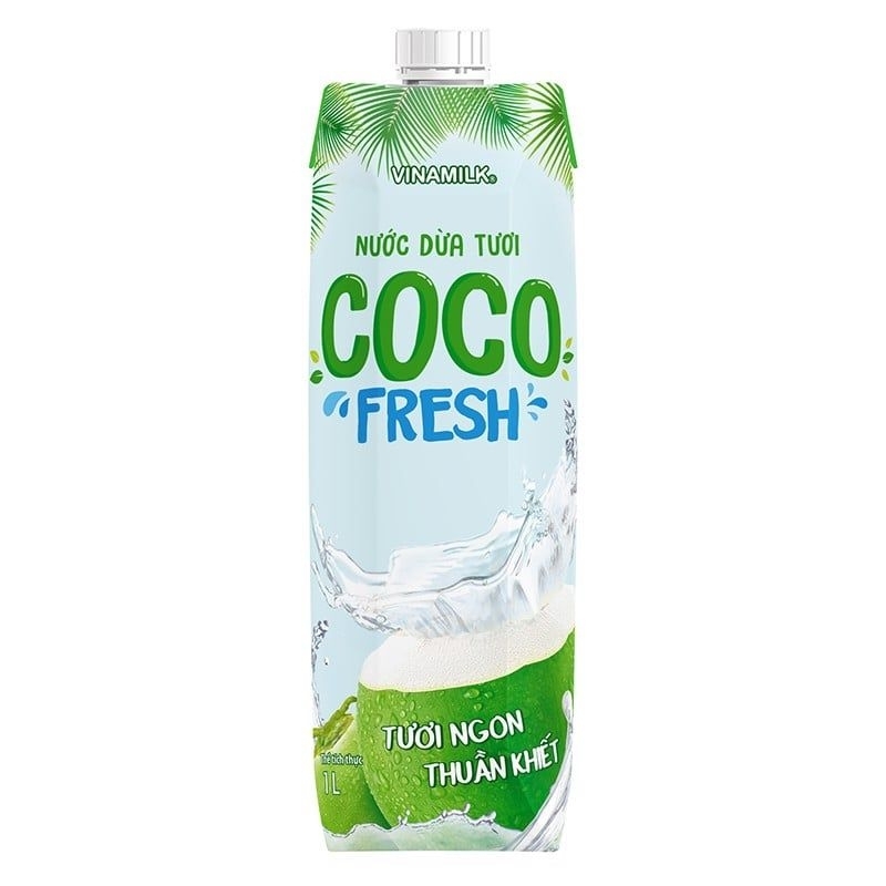 Thùng 12 Hộp Nước Dừa Coco Fresh Vinamilk 1L