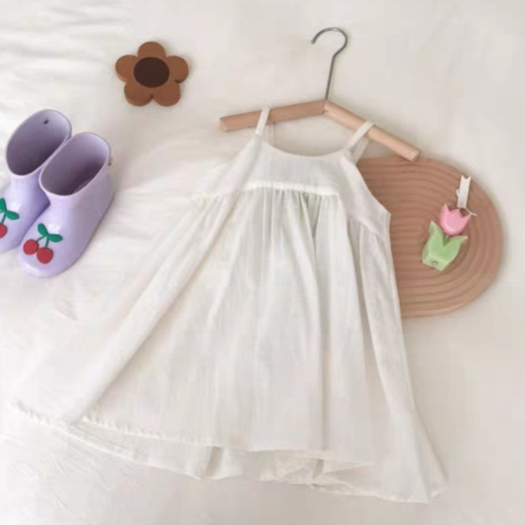 Váy 2 dây dáng suông cho bé đi biển từ 8-20kg