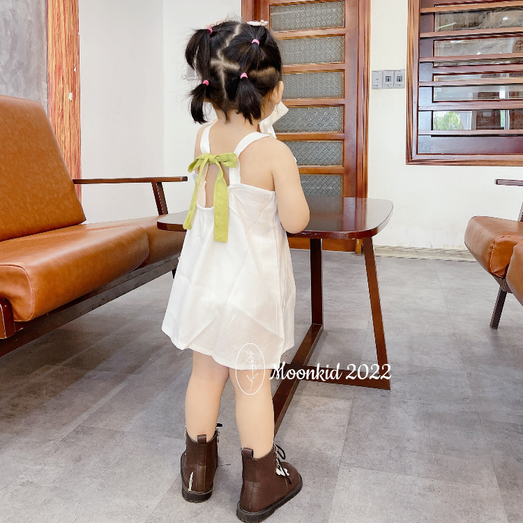 Váy 2 dây dáng suông cho bé đi biển từ 8-20kg