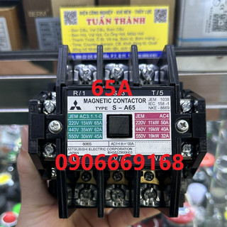Contactor khởi động từ 65a s-a65 hiệu mitsubishi - điện 220vac 380vac sa65