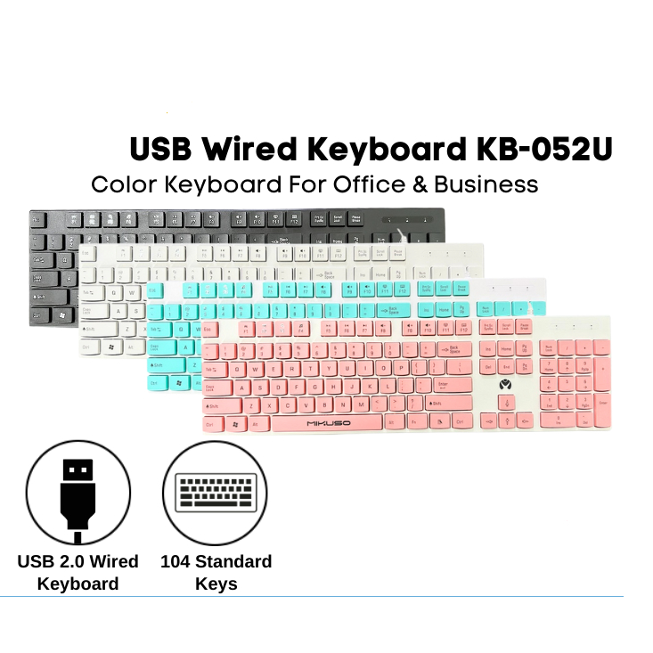 BÀN PHÍM KB-052U MKS USB CHẤT LƯỢNG TỐT ĐA MÀU SẮC SIÊU ĐẸP-HT