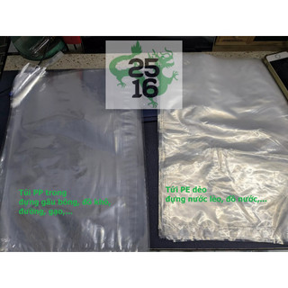 Túi nilon trong PP PE 2516 dùng đựng thực phẩm, nước lèo, nước lẩu, thuốc, sản phẩm