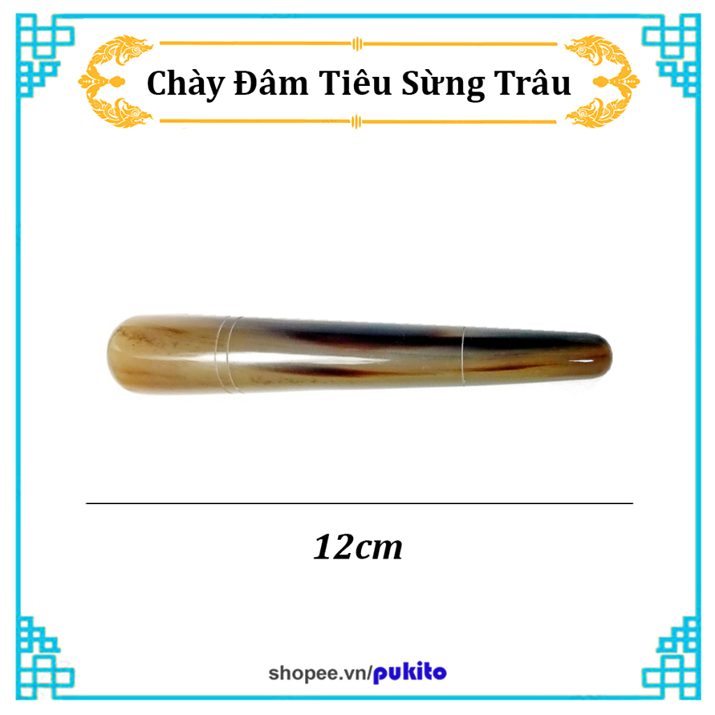 Chày Đâm Tiêu Sừng Trâu Dụng Cụ Diện Chẩn Mát Xa (Chày Day Ấn Huyệt, Massage Vai Gáy, Dùng Cùng Cao Xoa Tăng Hiệu Quả)