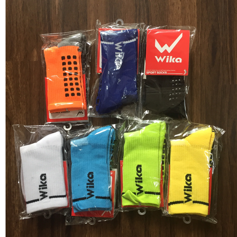 Tất Bóng Đá Chống Trơn Wika, Tất Đá Banh Có Cao Su Chống Trượt Chất Cotton Co Giãn Tốt, Thấm Hút Mồ Hôi