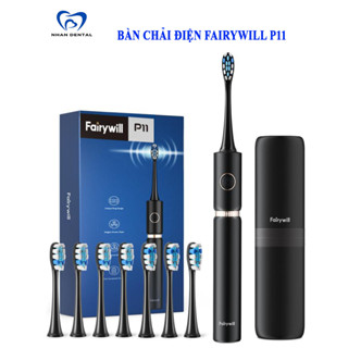  Bàn chải đánh răng điện Fairywill P11 cao cấp từ Đức tặng kèm 8 đầu bàn chải dùng trong 2 năm 