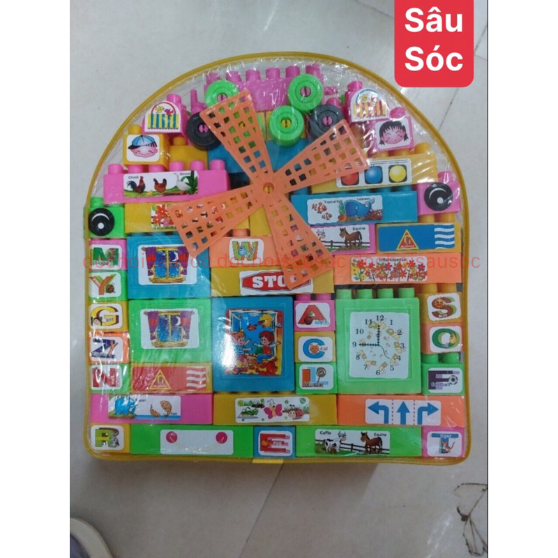 Bộ balo xếp hình cối xay gió phát triển trí tuệ cho bé