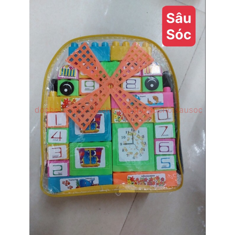 Bộ balo xếp hình cối xay gió phát triển trí tuệ cho bé