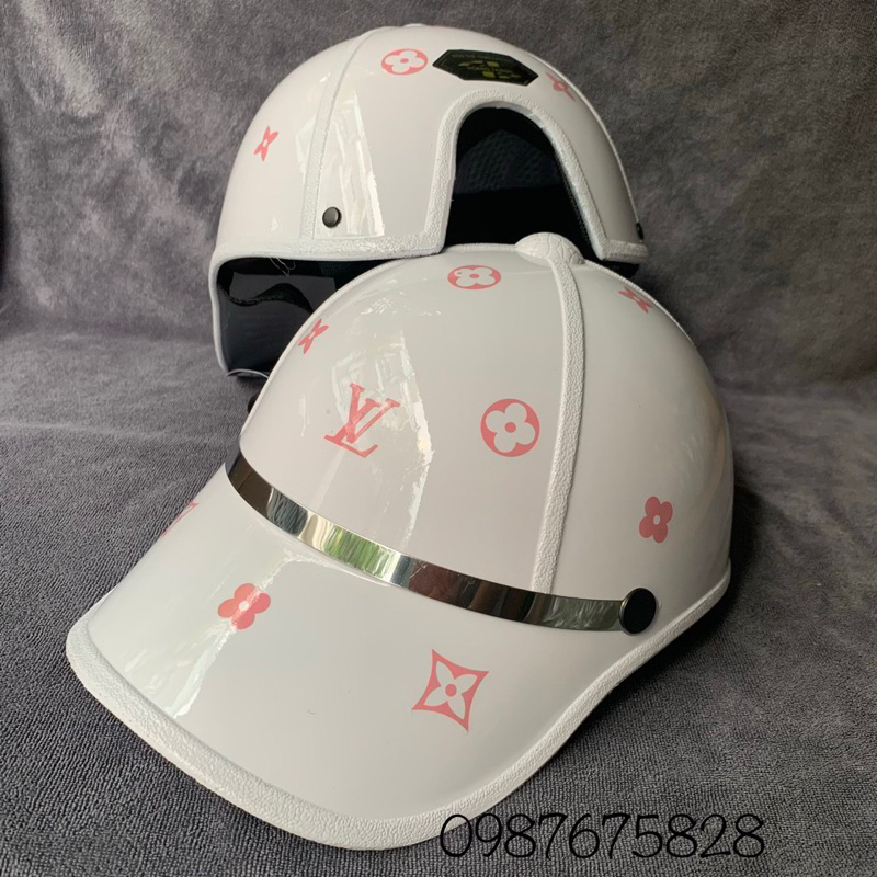 NÓN BẢO HIỂM KẾT TEM LV ❤️❤️❤️ THỂ THAO đai inox CHO NAM NỮ { chính hãng }