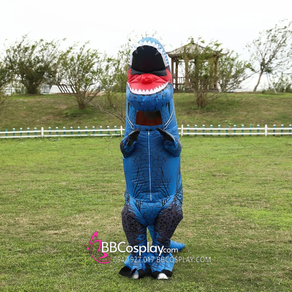 Mascot Khủng Long Xanh Bơm Hơi - 15993